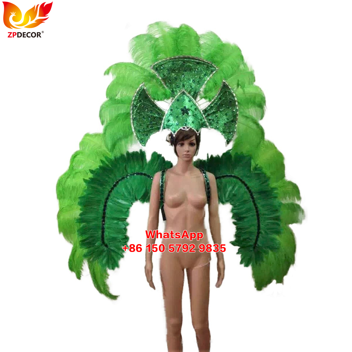 Zpdecor Feathers Supply Ostrich feathers Backpieces Wing Outfits