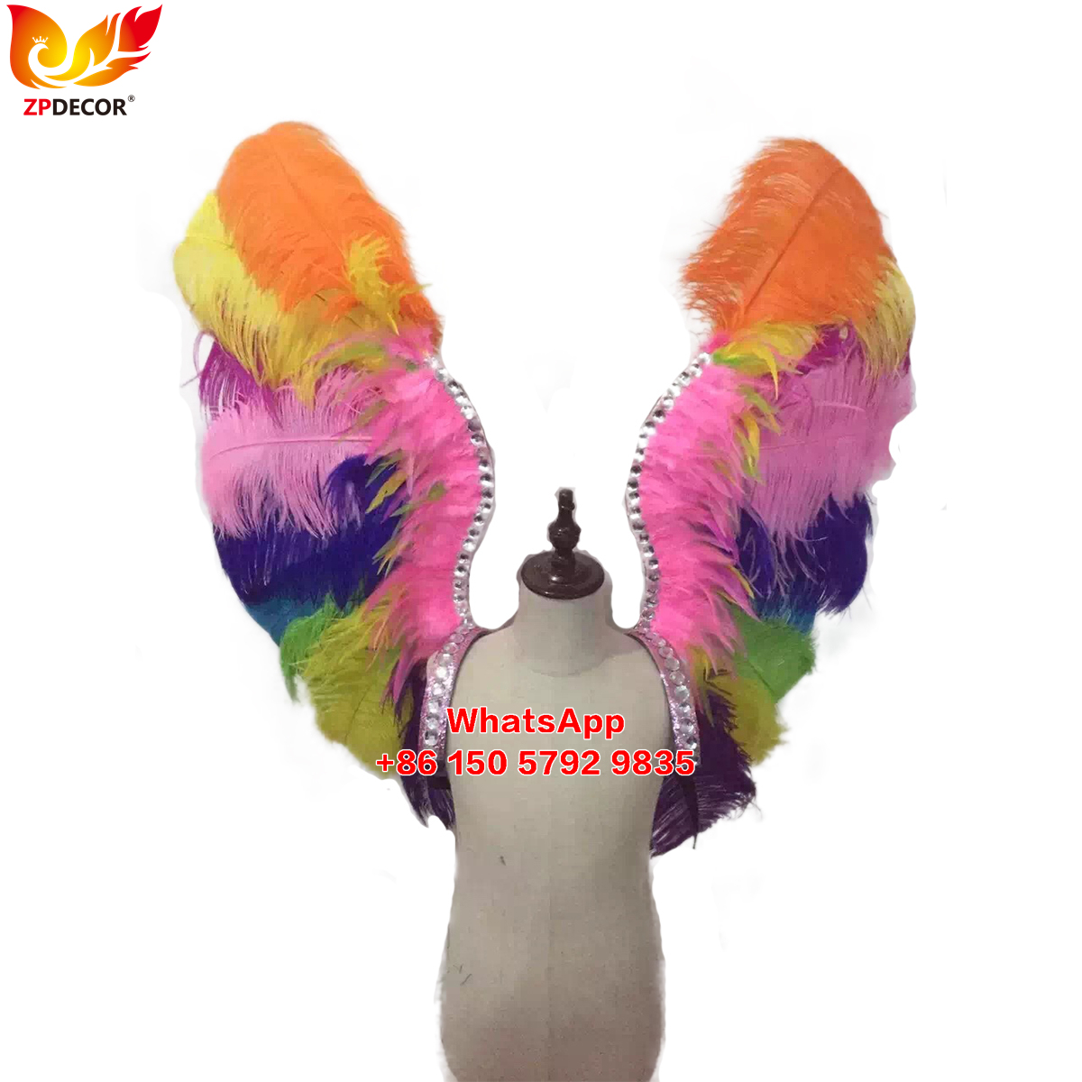 Zpdecor Feathers Ostrich Feathers Wing