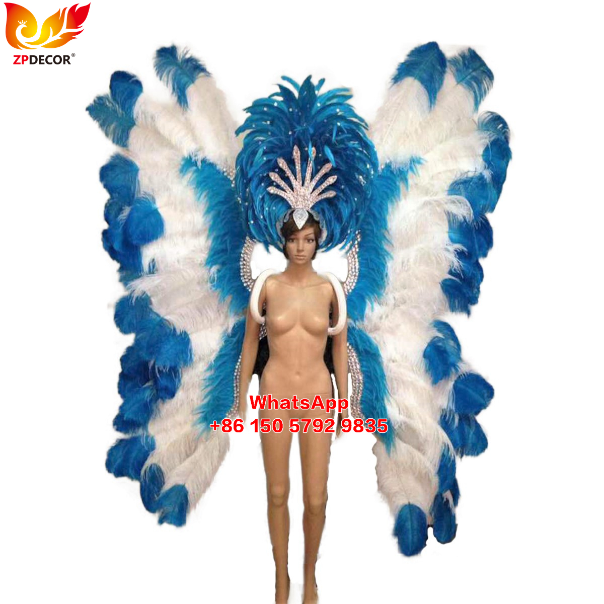 Zpdecor Feathers Supply Rooster feathers Backpieces Wing Outfits