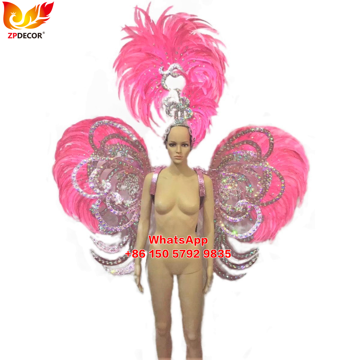 Zpdecor Feathers Supply Rooster feathers Backpieces Wing Outfits