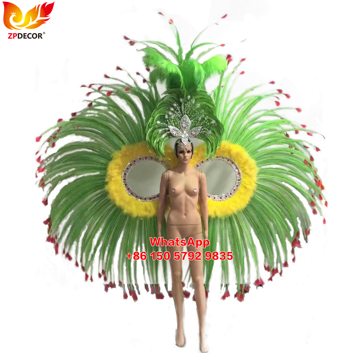Zpdecor Feathers Supply Pheasant feathers Backpieces Wing Outfits