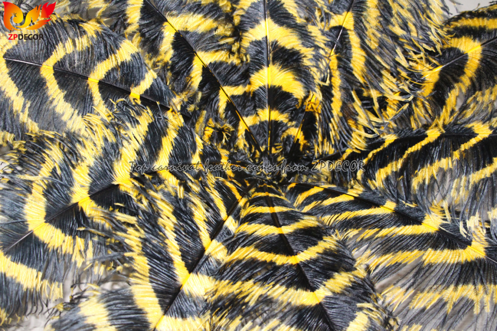 Zpdecor Feathers Wholsale Striped Ostrich Feathers