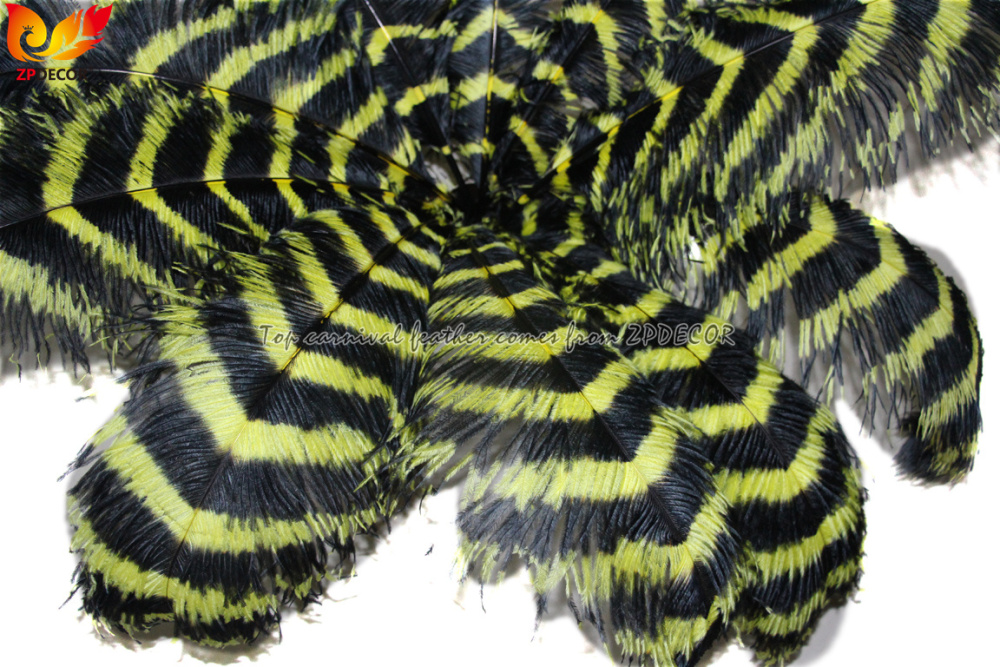 Zpdecor Feathers Wholsale Striped Ostrich Feathers
