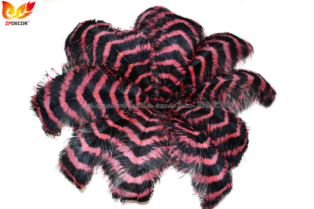 Zpdecor Feathers Wholsale Striped Ostrich Feathers