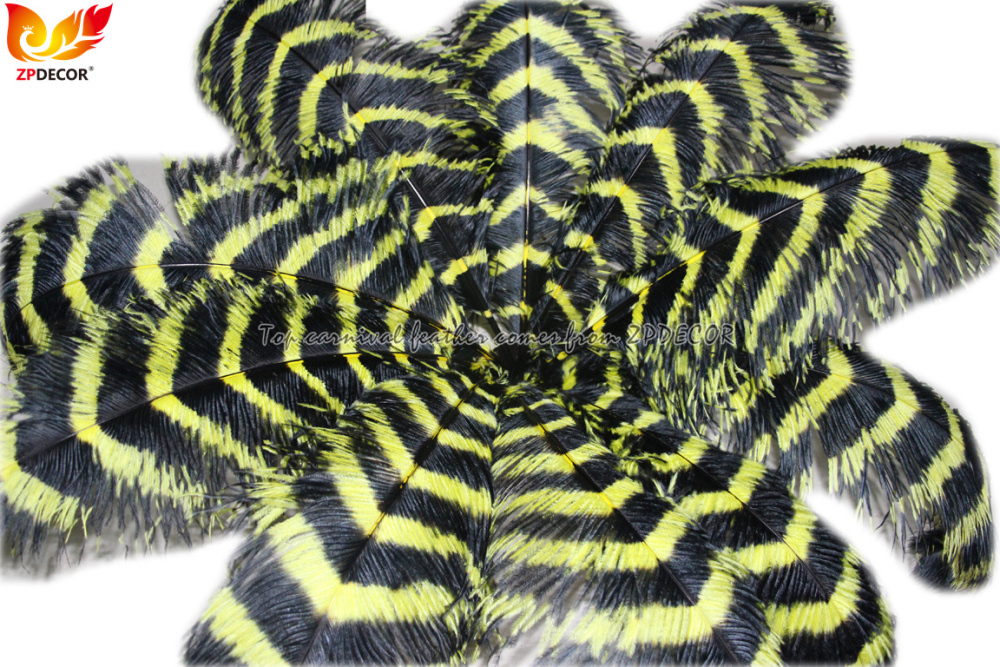Zpdecor Feathers Wholsale Striped Ostrich Feathers