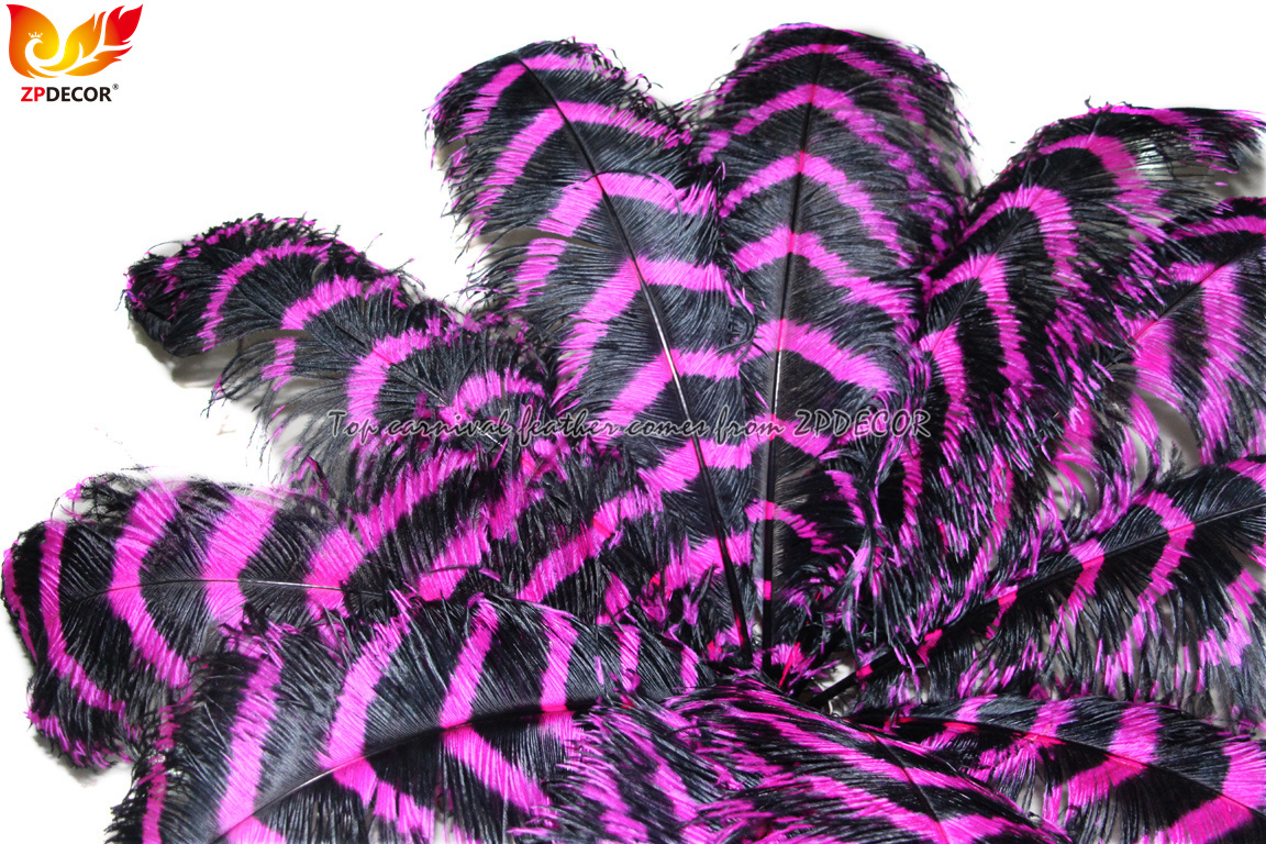 Zpdecor Feathers Wholsale Striped Ostrich Feathers
