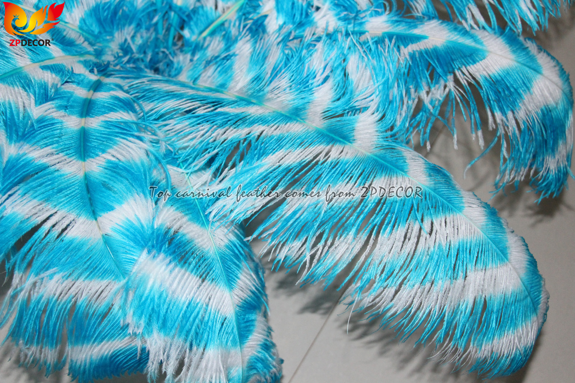 Zpdecor Feathers Wholsale Striped Ostrich Feathers