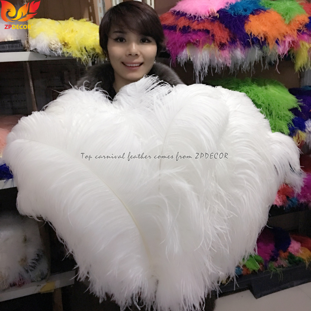 Zpdecor Feathers Factory Wholsale 70-75cm Large White Ostrich Feathers