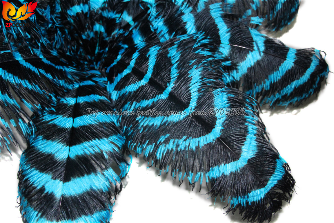 Zpdecor Feathers Wholsale Striped Ostrich Feathers