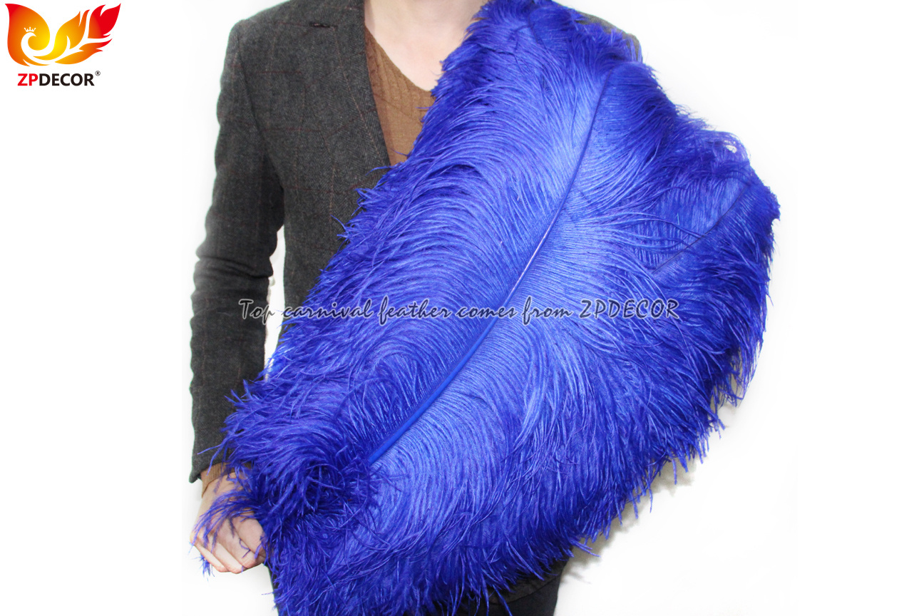 Zpdecor Feathers Factory Wholsale 70-75 cm Royal Blue Ostrich Feathers