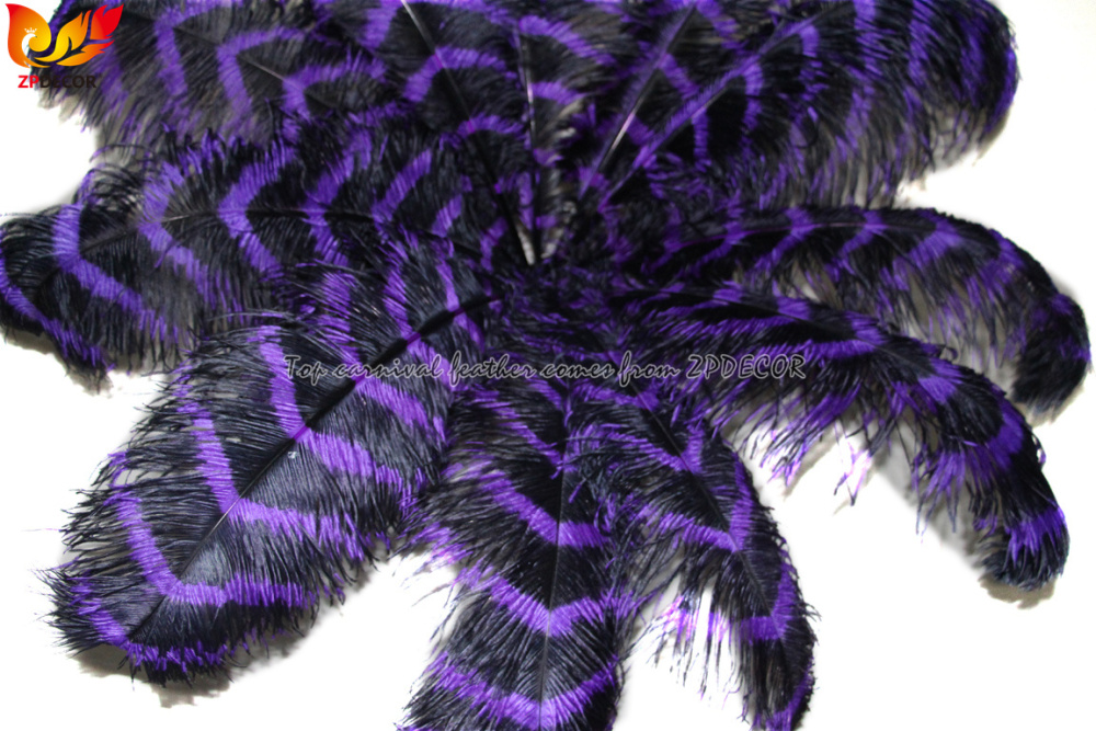 Zpdecor Feathers Wholsale Striped Ostrich Feathers