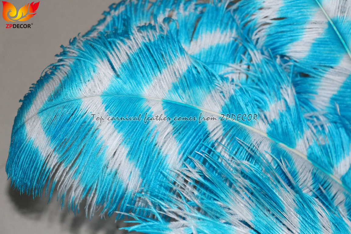 Zpdecor Feathers Wholsale Striped Ostrich Feathers