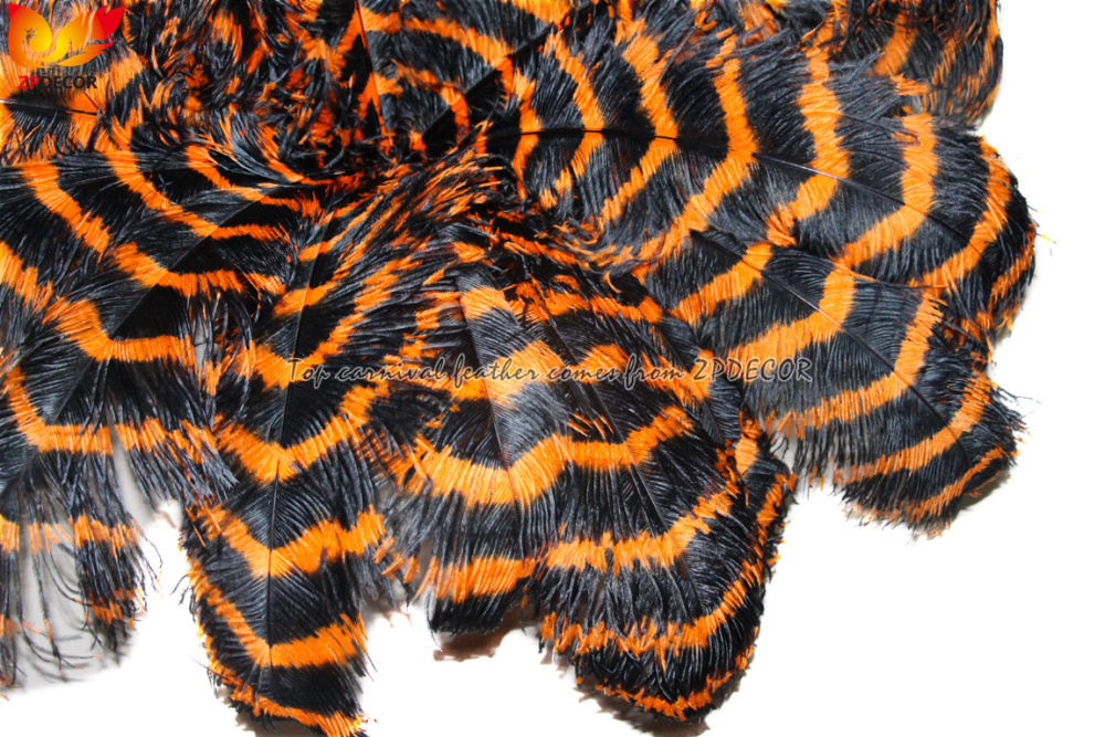 Zpdecor Feathers Wholsale Striped Ostrich Feathers
