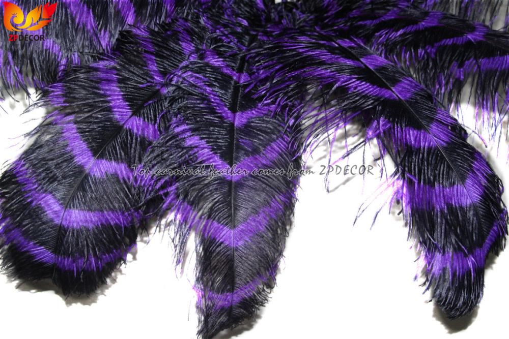 Zpdecor Feathers Wholsale Striped Ostrich Feathers