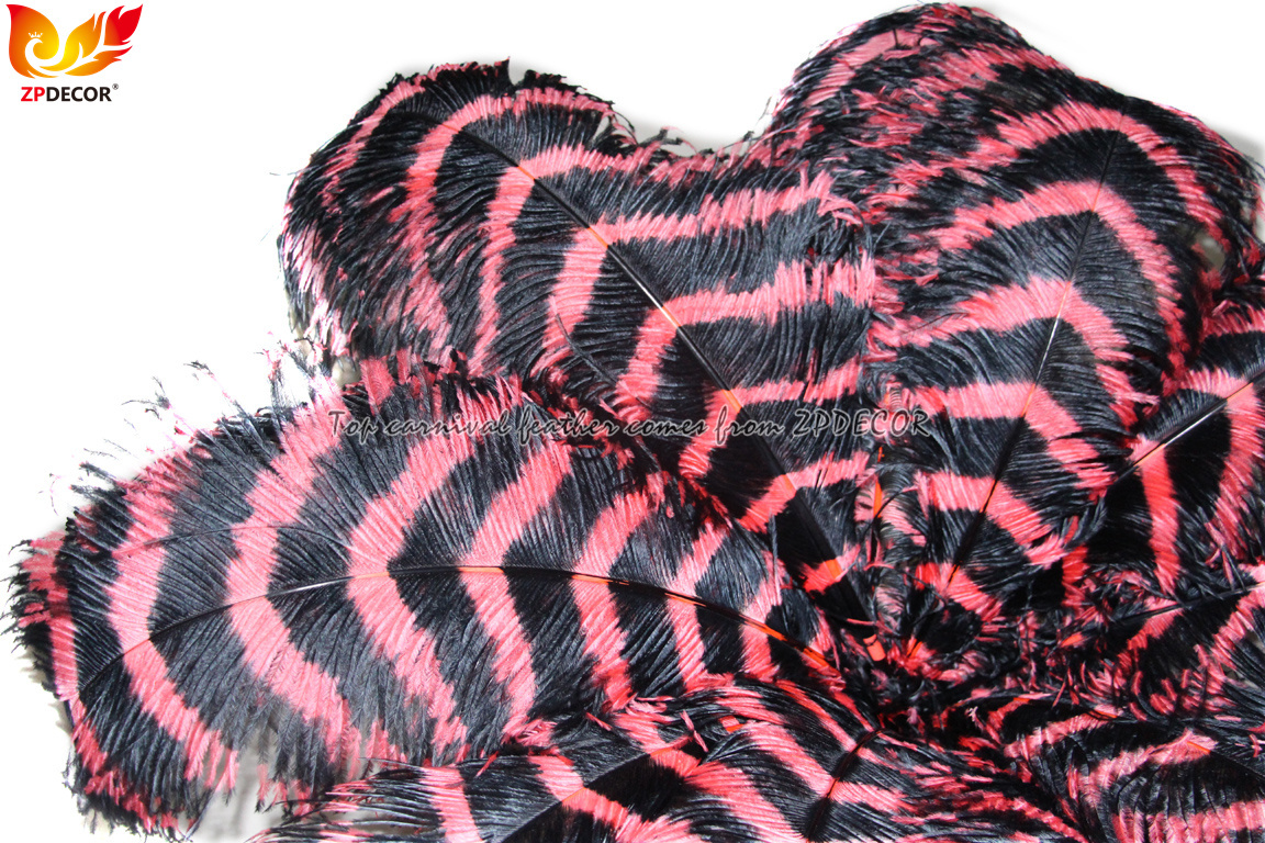 Zpdecor Feathers Wholsale Striped Ostrich Feathers