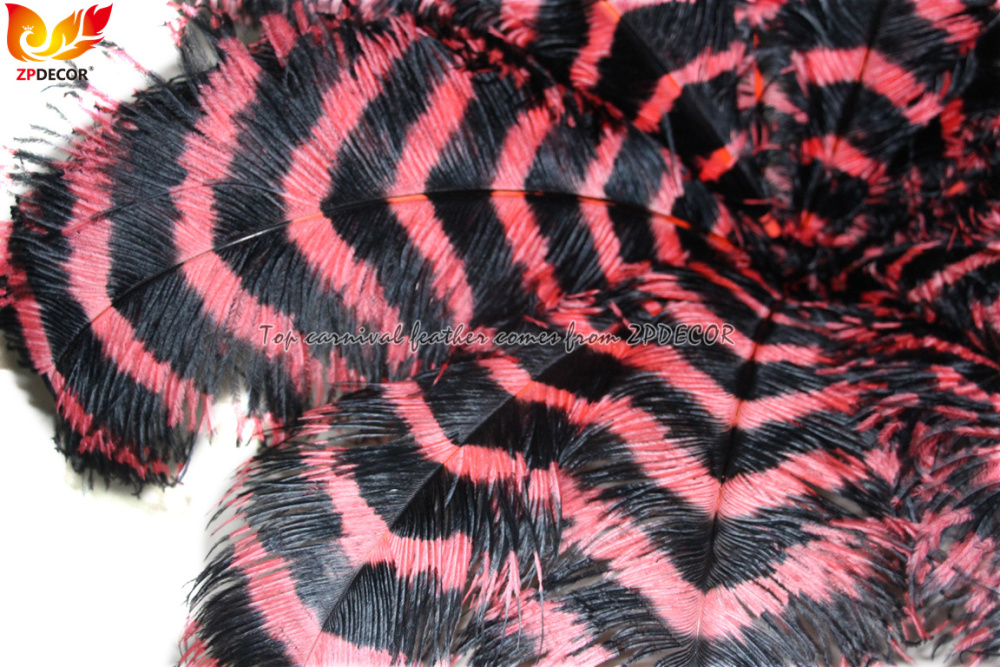 Zpdecor Feathers Wholsale Striped Ostrich Feathers
