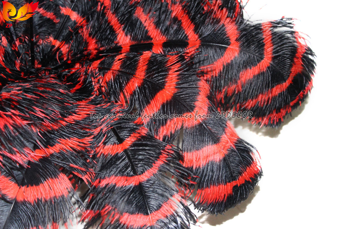 Zpdecor Feathers Wholsale Striped Ostrich Feathers
