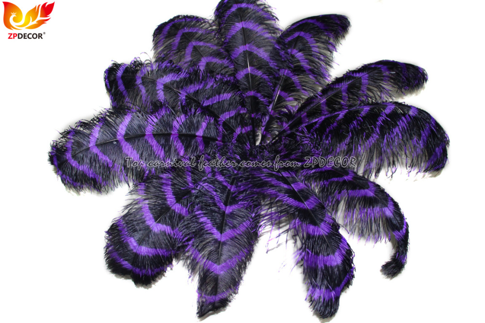 Zpdecor Feathers Wholsale Striped Ostrich Feathers