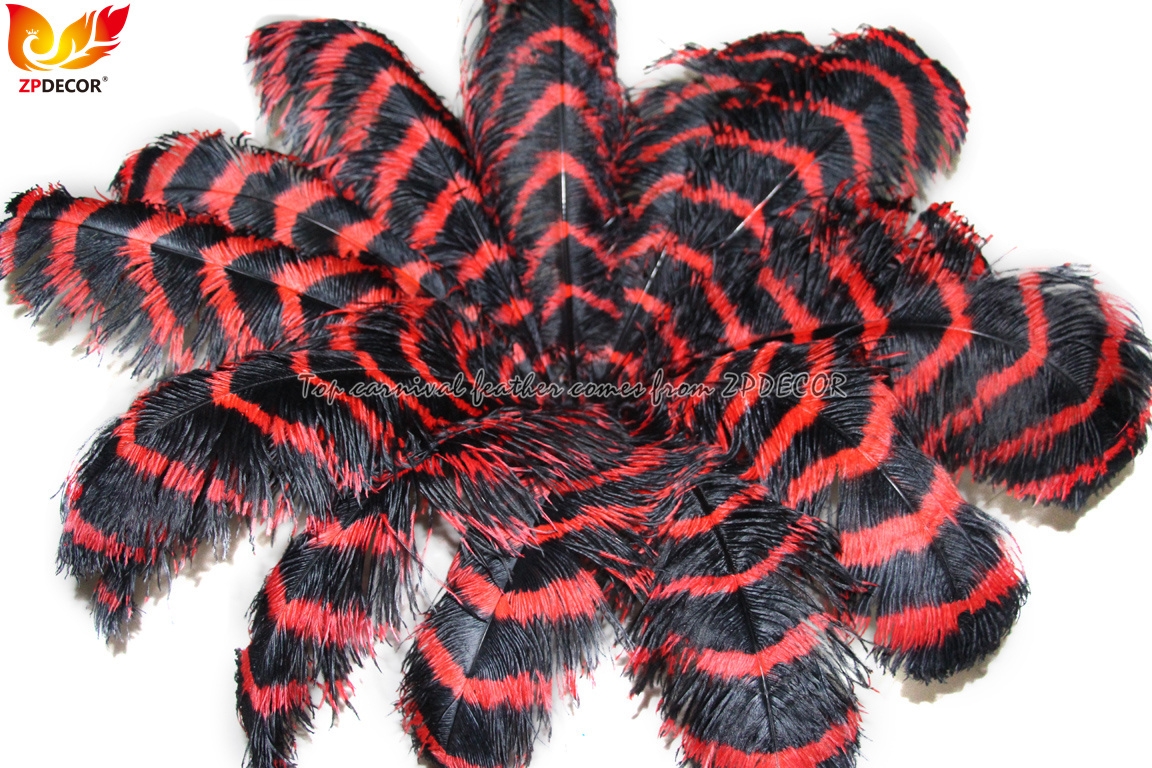 Zpdecor Feathers Wholsale Striped Ostrich Feathers