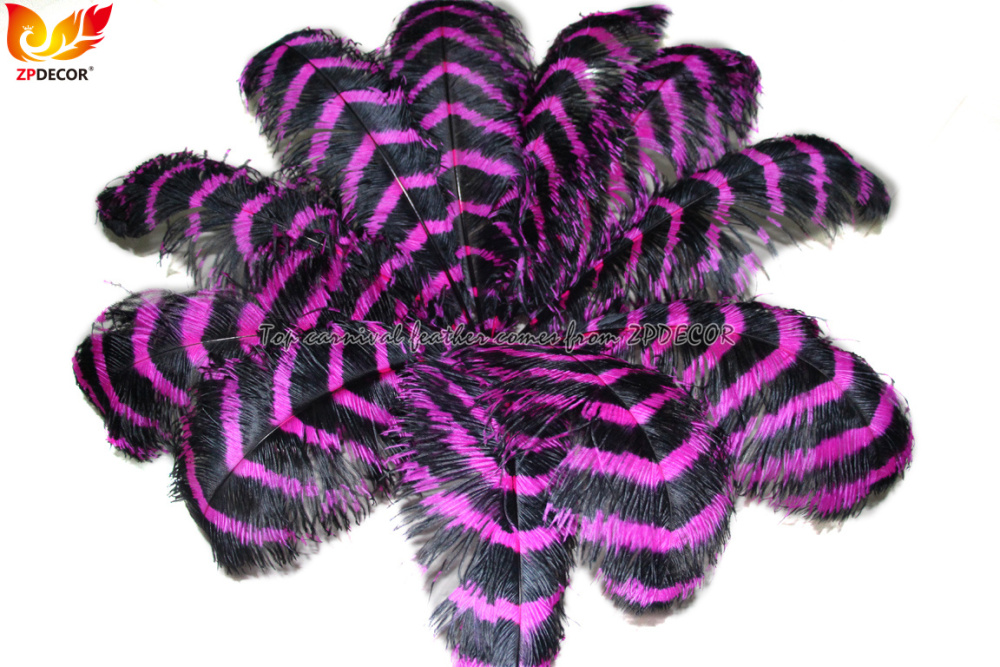 Zpdecor Feathers Wholsale Striped Ostrich Feathers