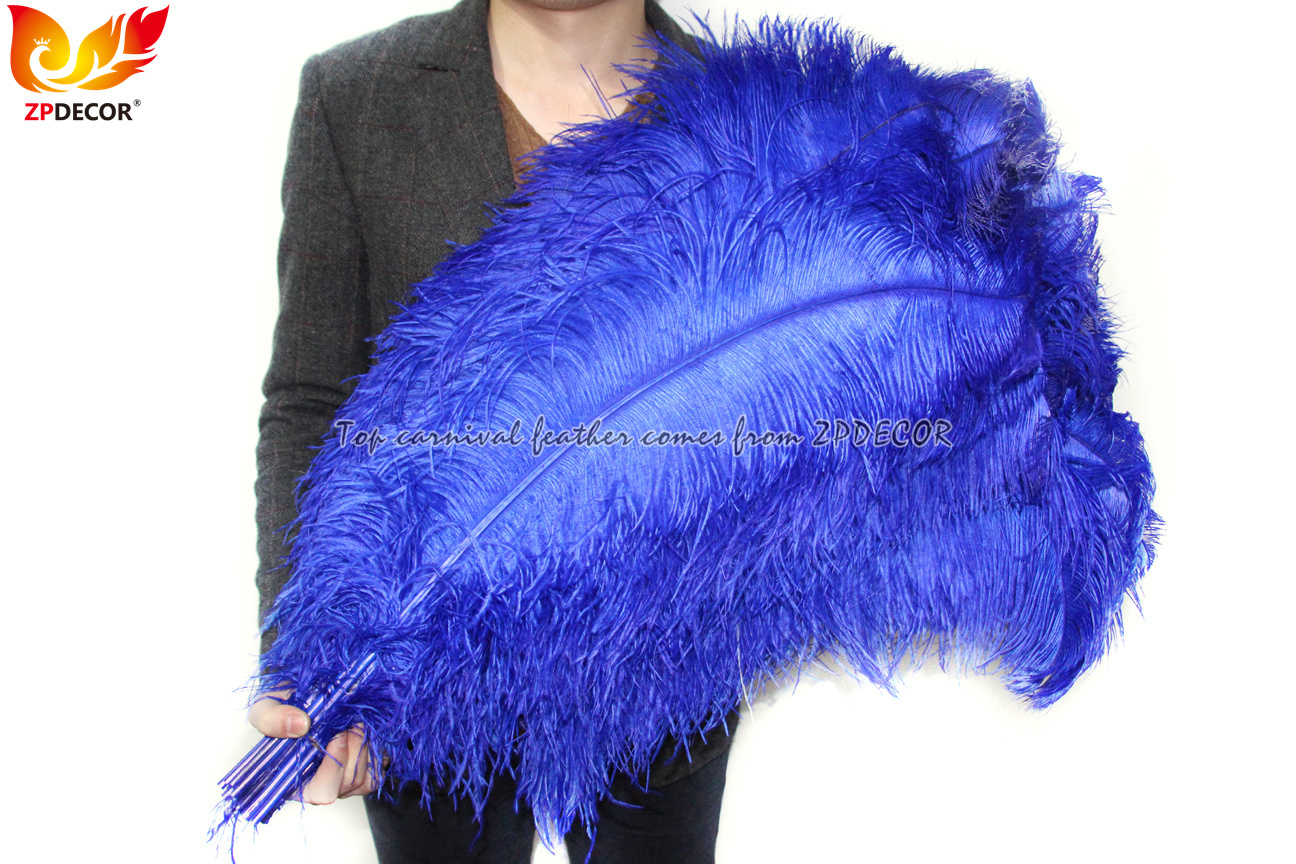 Zpdecor Feathers Factory Wholsale 70-75 cm Royal Blue Ostrich Feathers