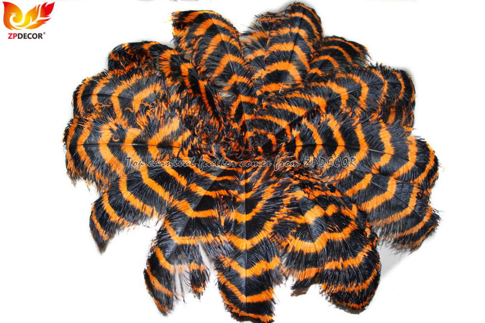 Zpdecor Feathers Wholsale Striped Ostrich Feathers