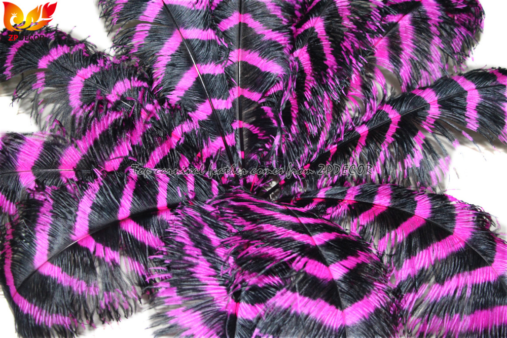 Zpdecor Feathers Wholsale Striped Ostrich Feathers
