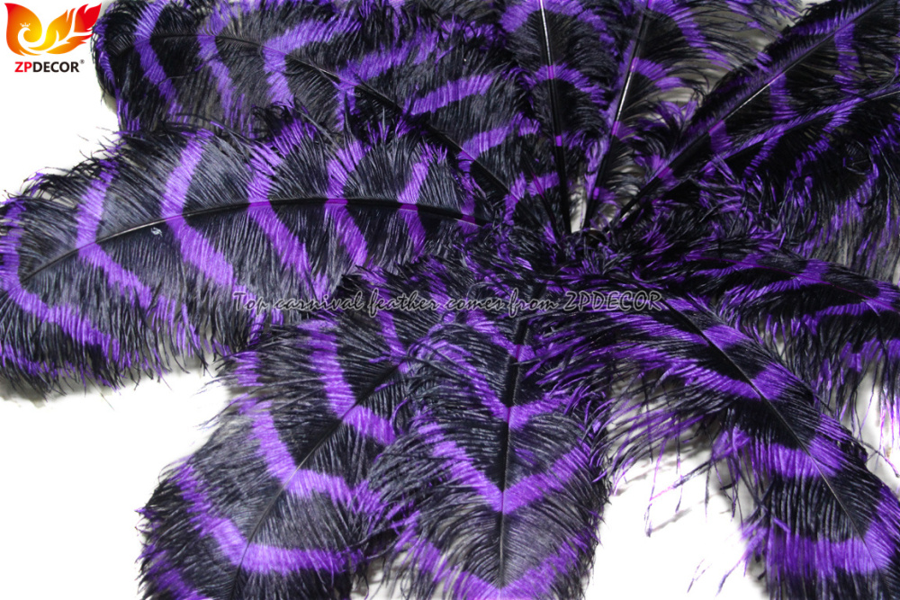 Zpdecor Feathers Wholsale Striped Ostrich Feathers