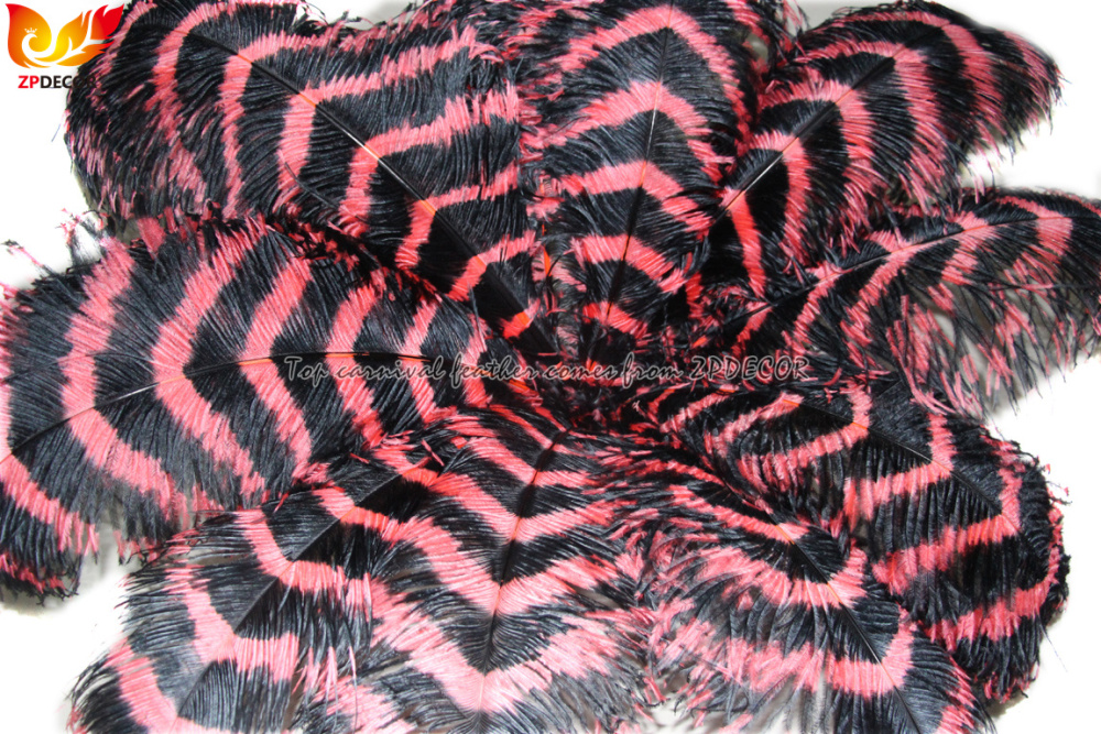 Zpdecor Feathers Wholsale Striped Ostrich Feathers