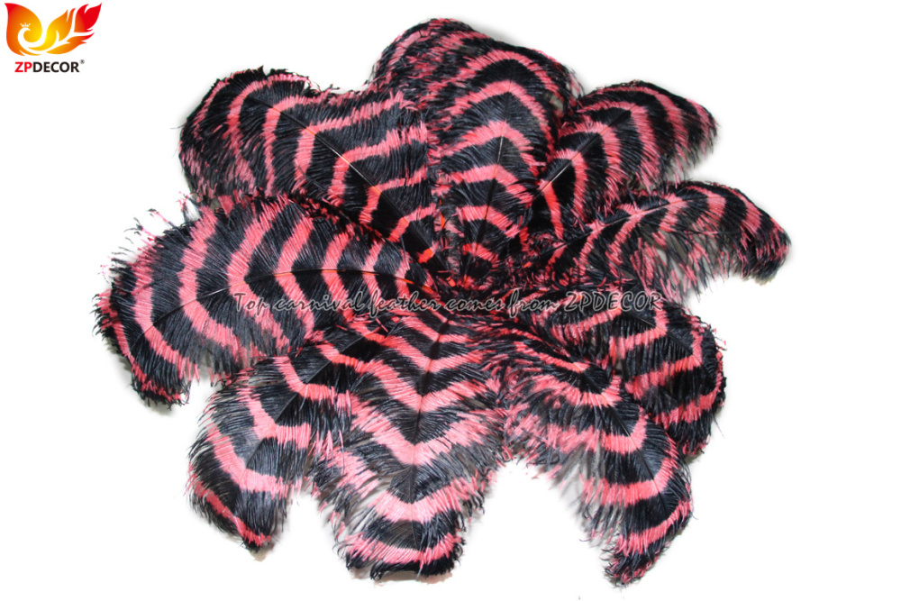 Zpdecor Feathers Wholsale Striped Ostrich Feathers