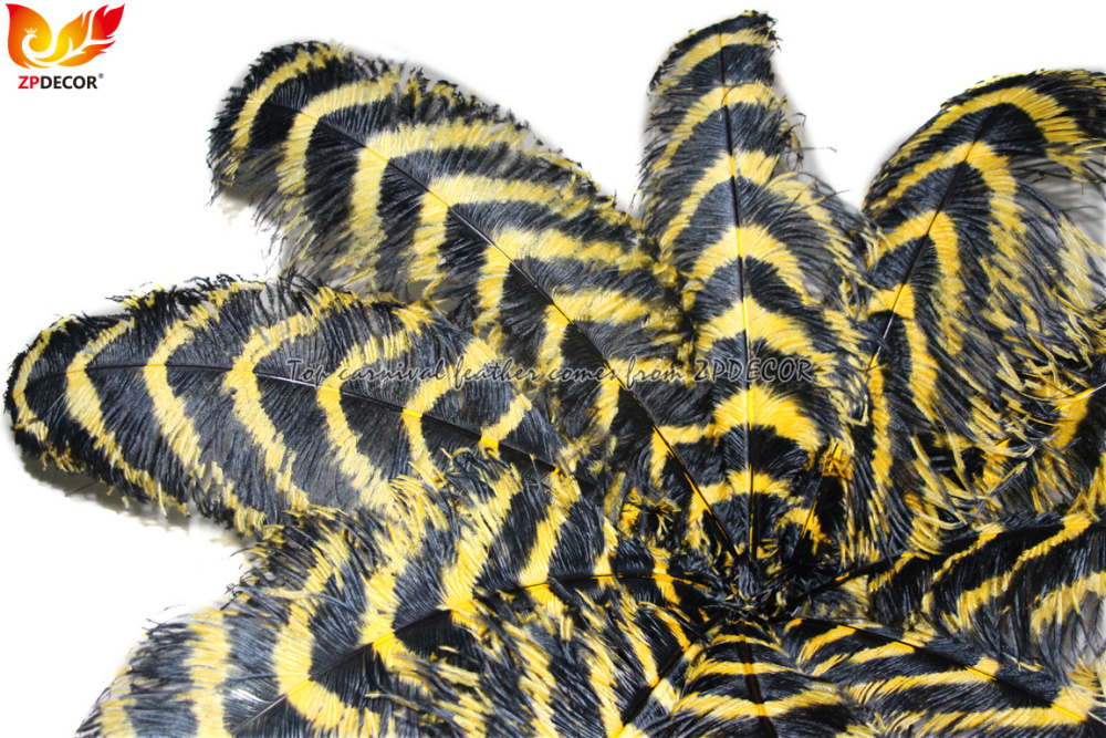 Zpdecor Feathers Wholsale Striped Ostrich Feathers