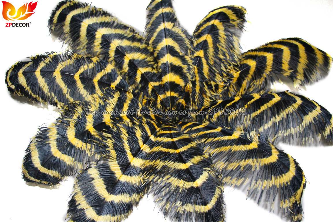 Zpdecor Feathers Wholsale Striped Ostrich Feathers