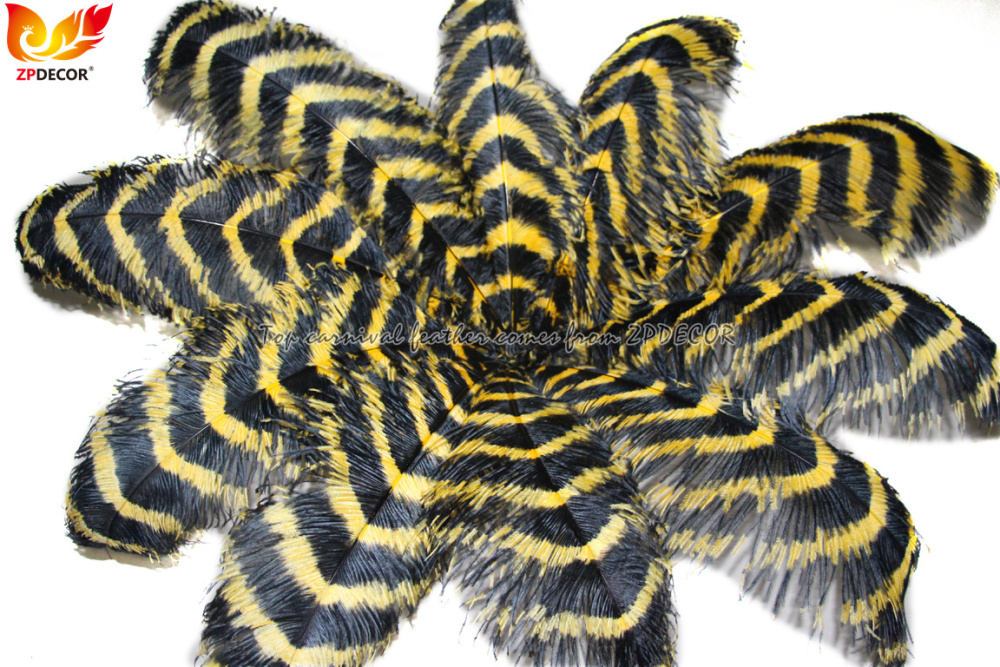 Zpdecor Feathers Wholsale Striped Ostrich Feathers