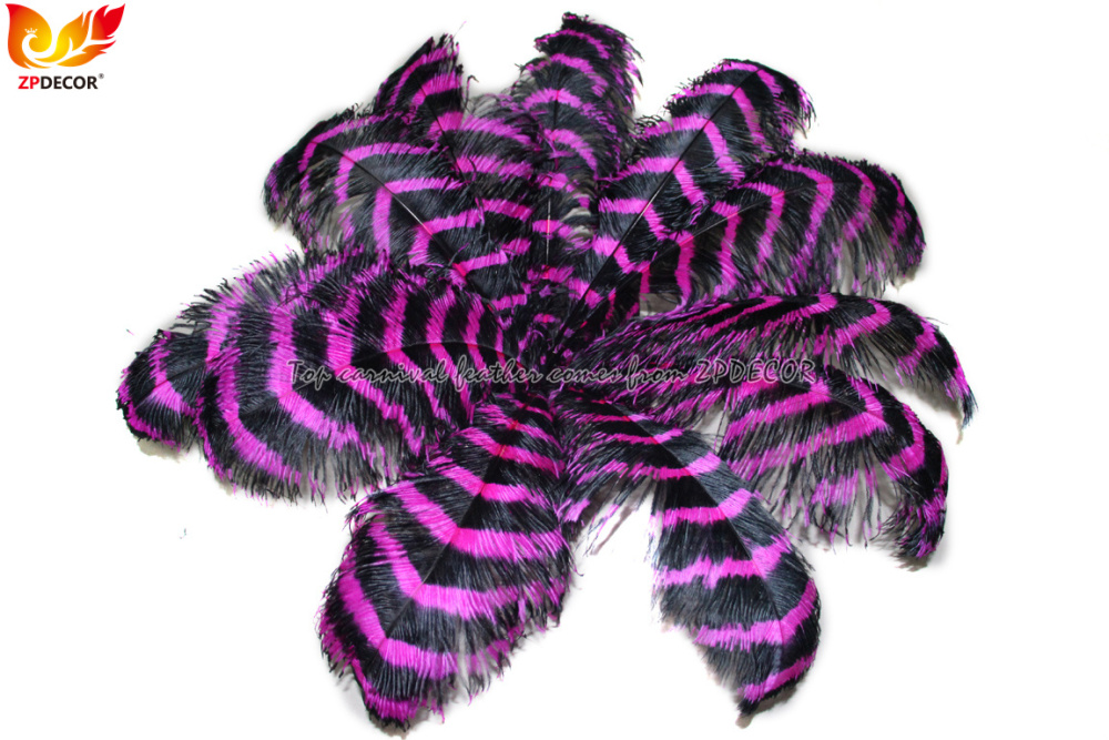 Zpdecor Feathers Wholsale Striped Ostrich Feathers