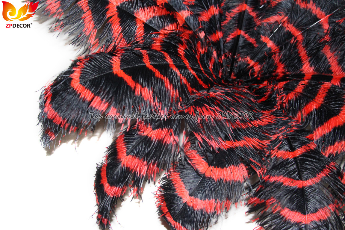 Zpdecor Feathers Wholsale Striped Ostrich Feathers