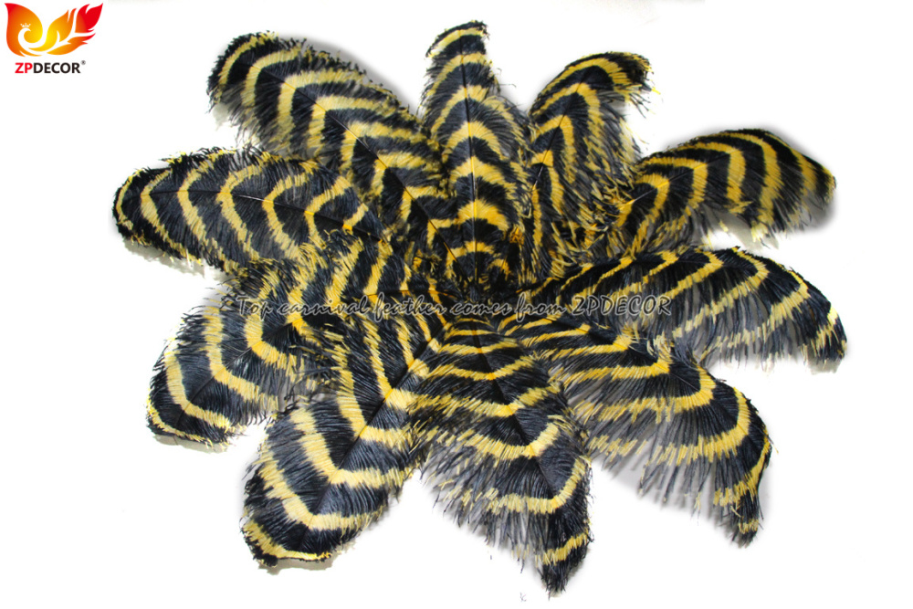 Zpdecor Feathers Wholsale Striped Ostrich Feathers