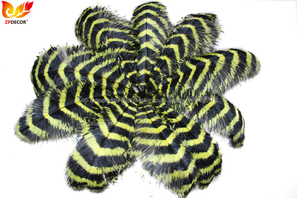Zpdecor Feathers Wholsale Striped Ostrich Feathers