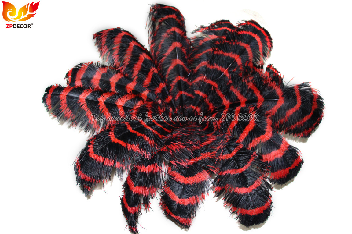 Zpdecor Feathers Wholsale Striped Ostrich Feathers