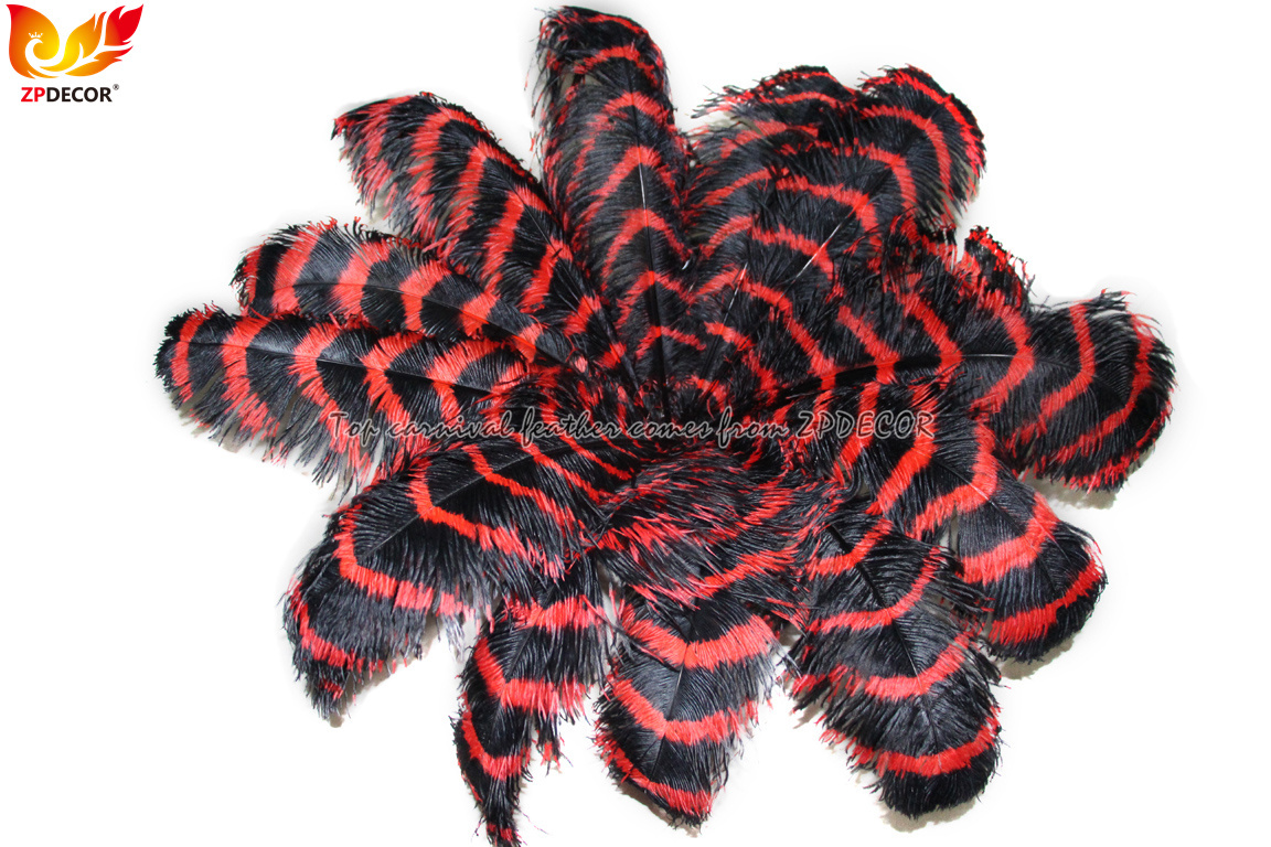 Zpdecor Feathers Wholsale Striped Ostrich Feathers