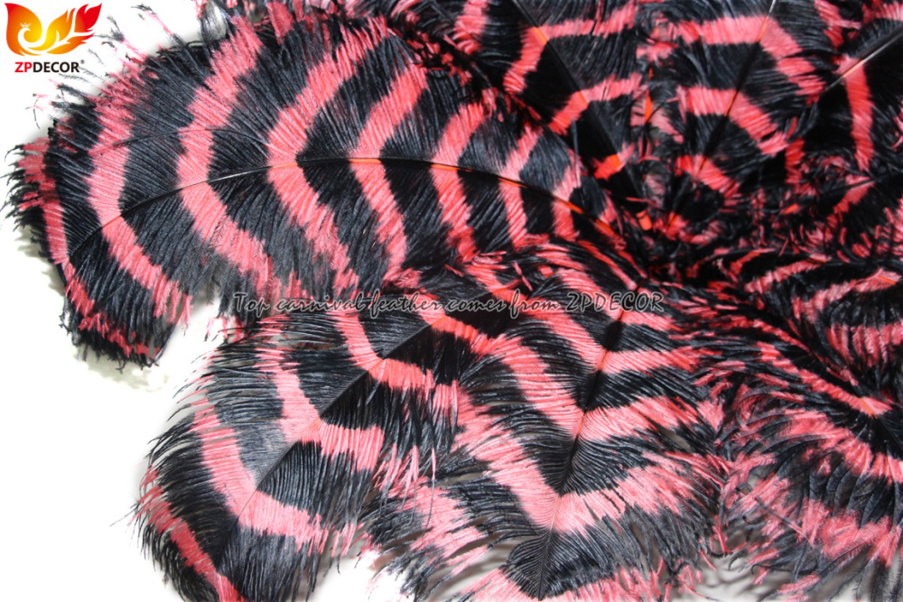 Zpdecor Feathers Wholsale Striped Ostrich Feathers