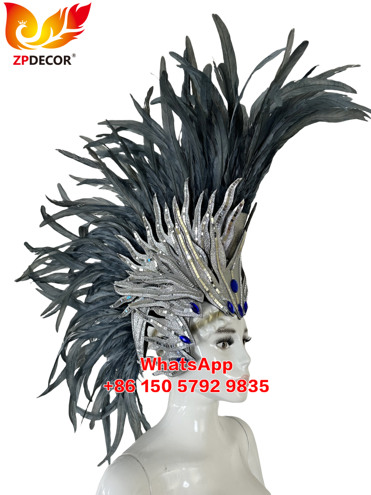 Zpdecor Feathers Factory Handmade Customized Feathers Headpiece for Carnival Costumes