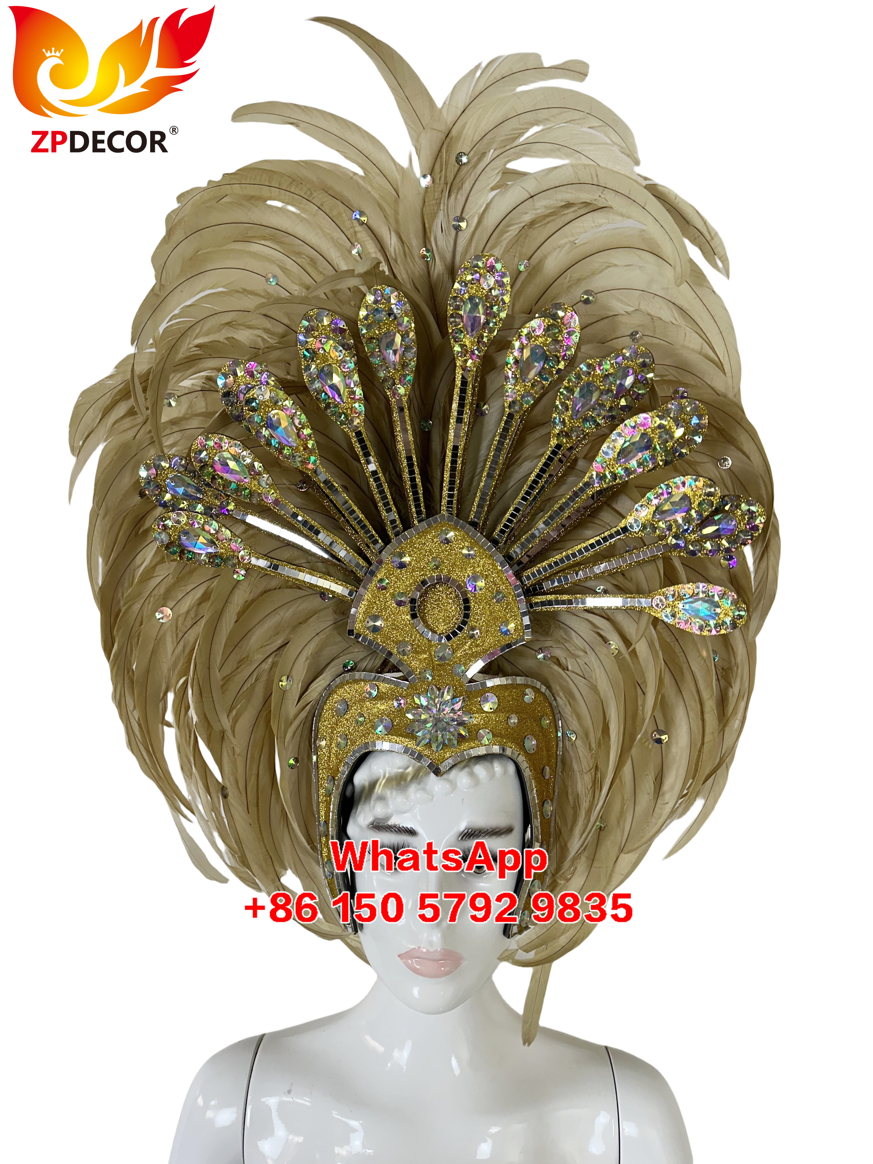 Zpdecor Feathers Factory Handmade Customized Feathers Headpiece for Carnival Costumes