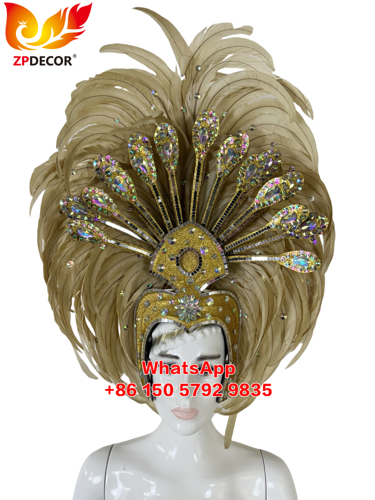 Zpdecor Feathers Factory Handmade Customized Feathers Headpiece for Carnival Costumes