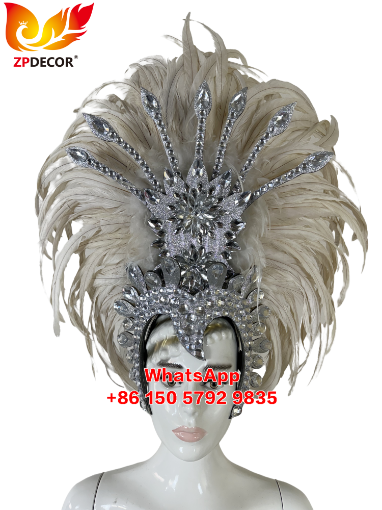 Zpdecor Feathers Factory Handmade Customized Feathers Headpiece for Carnival Costumes