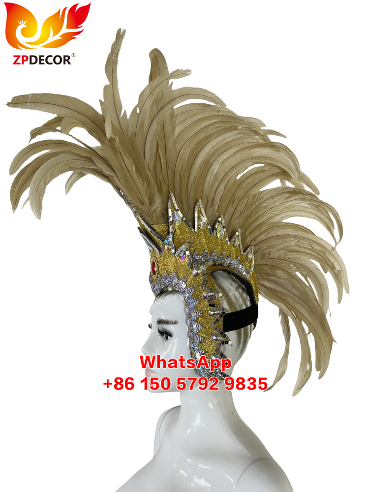 Zpdecor Feathers Factory Handmade Customized Feathers Headpiece for Carnival Costumes