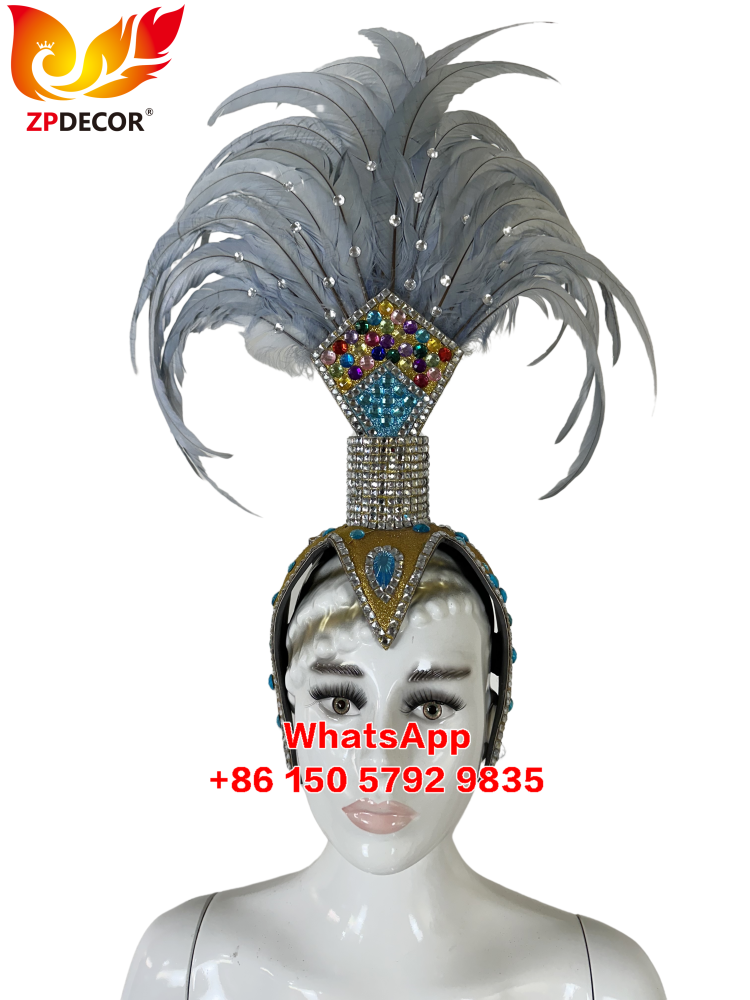 Zpdecor Feathers Factory Handmade Customized Feathers Headpiece for Carnival Costumes