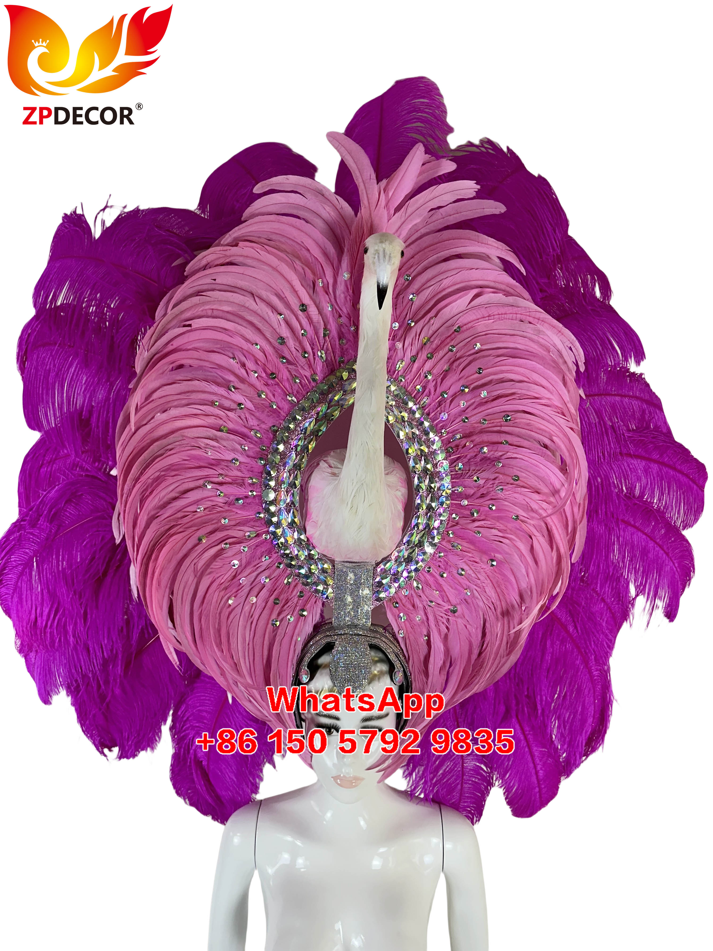 Zpdecor Feathers Wholesale Hademade Ostrich Feathers Headpieces