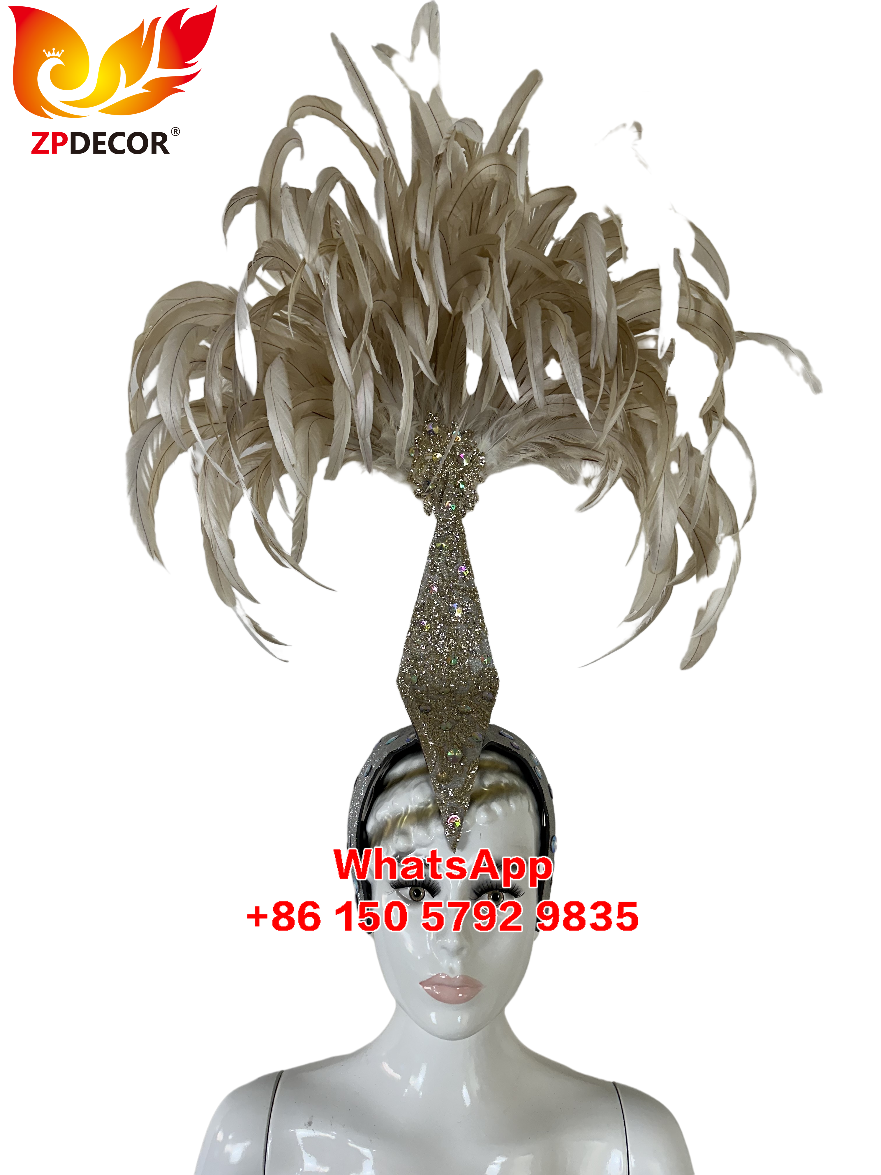 Zpdecor Feathers Factory Wholsale Handmade Headpiece for Carnival