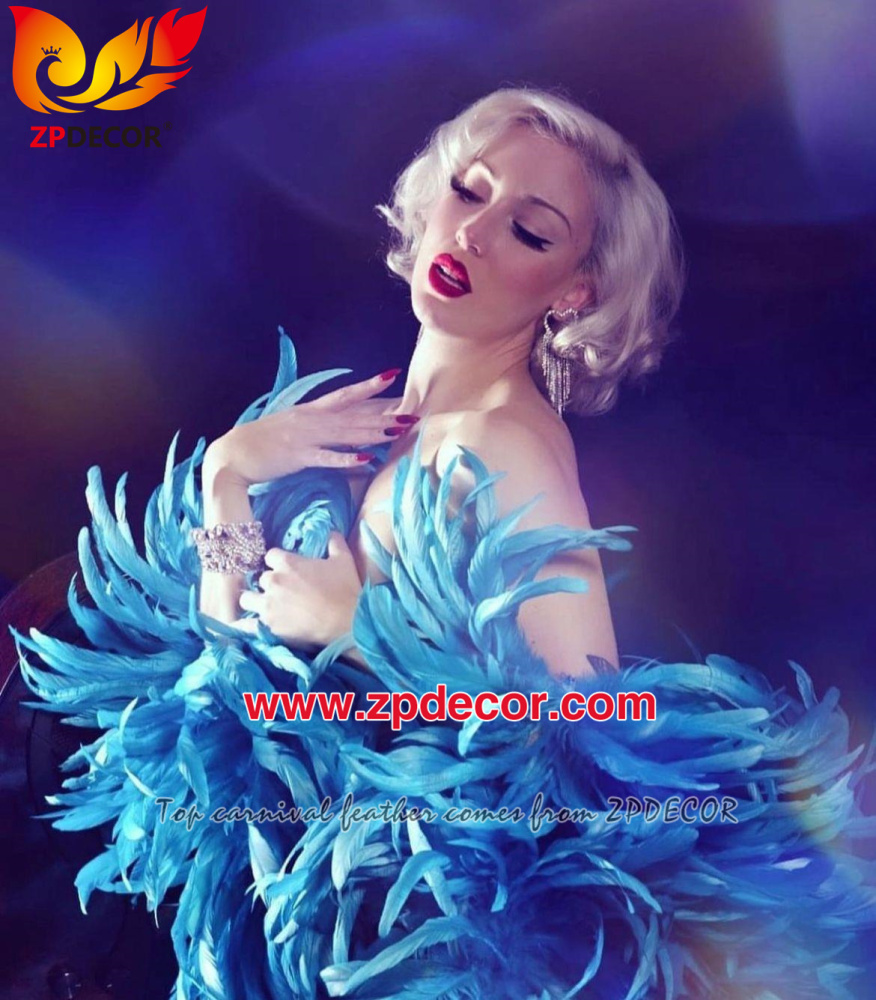 Zpdecor Feathers Factory Wholesale Rooster Coque Feathers Boa for Carnival Costumes
