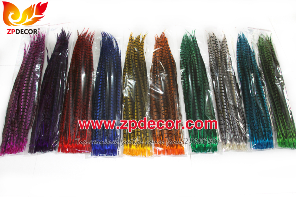 Zpdecor Feathers Factory Wholesale Dyed Lady amherst tail pheasant feather